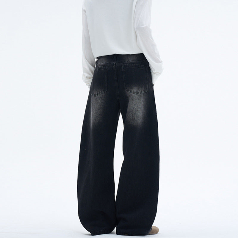 Damen Extraweite Palazzodenim-Jeans mit hoher Bundlinie, Paneelnähten und weitem Saum Echo Archiv
