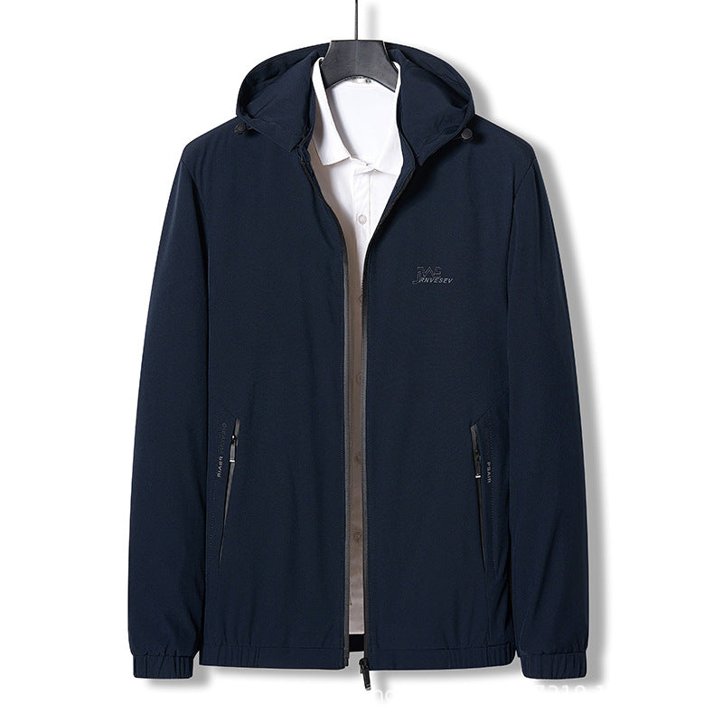 Herren funktionale Freizeitjacke mit verstellbarer Kapuze Echoarchiv