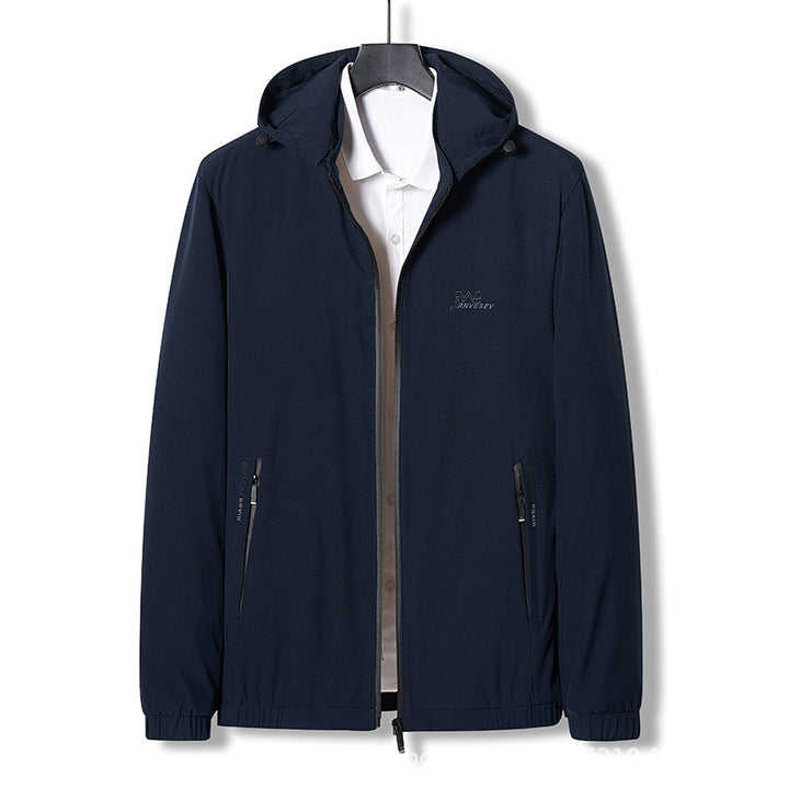 Herren funktionale Freizeitjacke mit verstellbarer Kapuze Echoarchiv