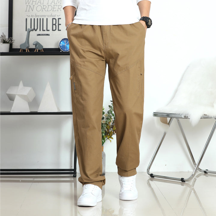 Herren Weite Cargohose im Utility‑Stil mit seitlicher Reißverschlusstasche und ergonomischen Nähten Echo Archiv