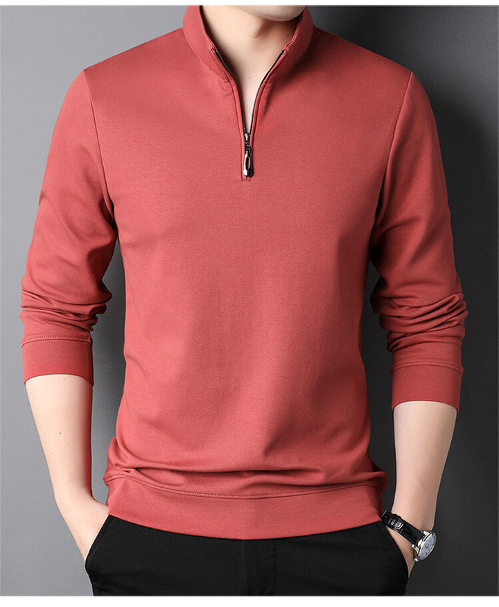Herren Stehkragen Pullover mit Reißverschluss Echoarchiv