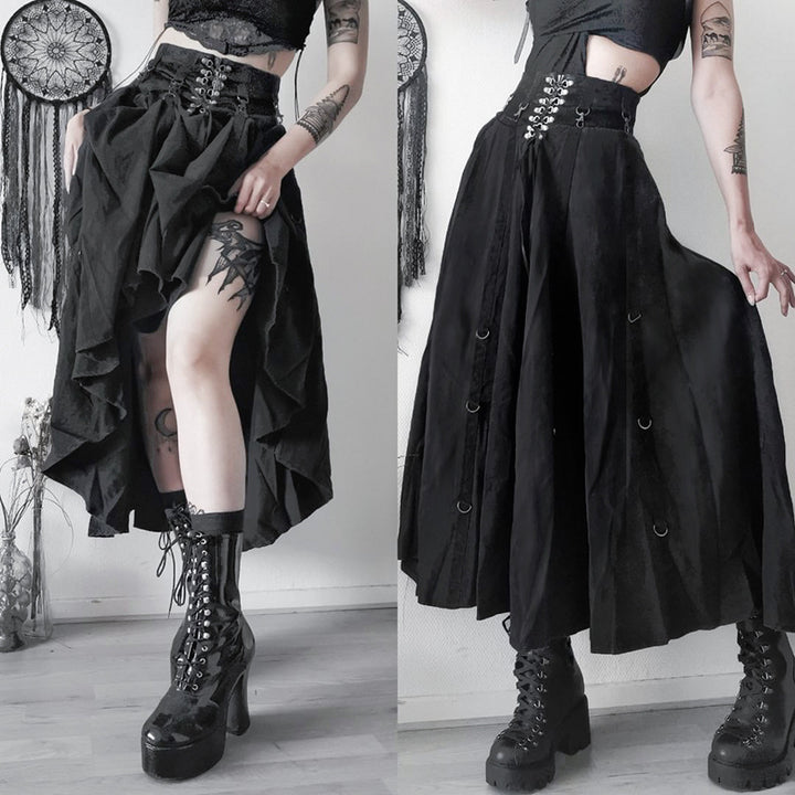 Damen figurbetonte Bluse mit Rüschendetails und Schnürung Echo Archiv