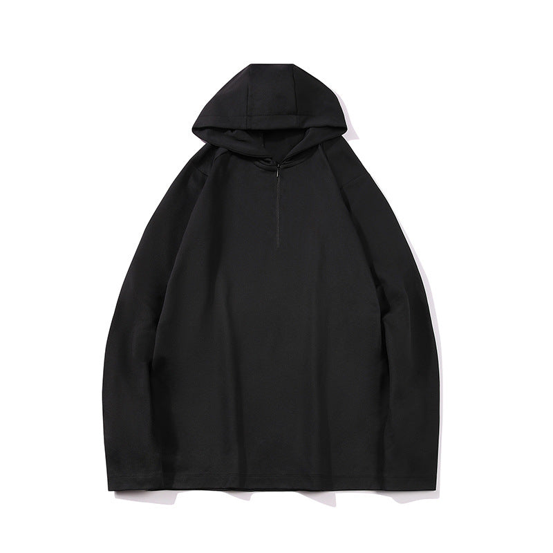 Herren Leichter Halbzip-Kapuzenpullover im Oversize-Relaxed-Fit aus technischem Jersey Echo Archiv