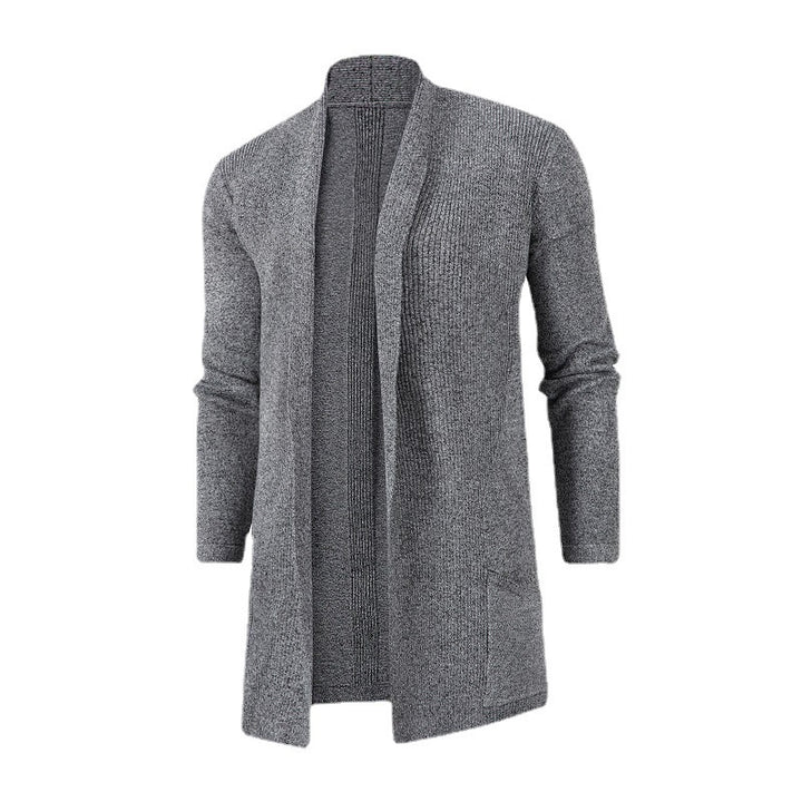Herren Strickjacke mit offenem Design und minimalistischen Taschen Echoarchiv