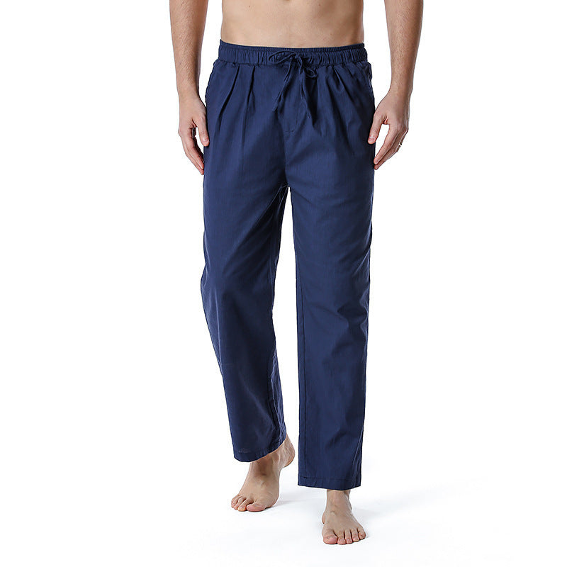 Herren luftige Sommerhose mit verstellbarem Kordelzug und seitlichen Taschen Echoarchiv