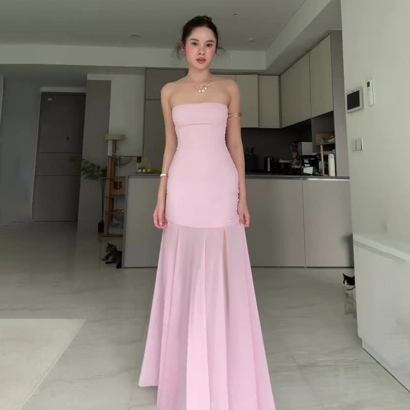 Damen Maxi-Kleid mit schickem Tüllsaum und figurbetonter Silhouette Echo Archiv