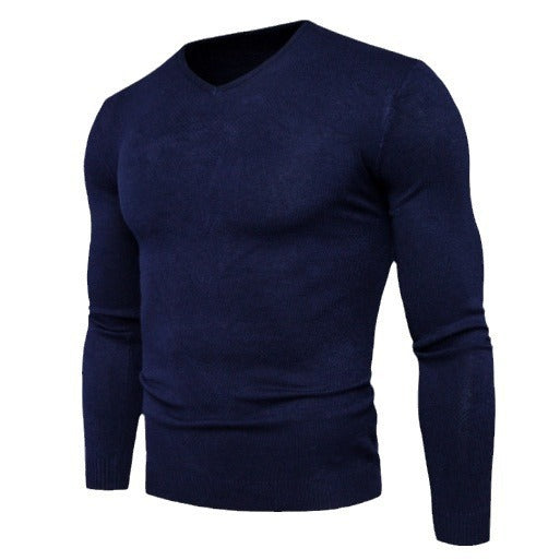 Herren feiner V-Ausschnitt Pullover aus hochwertiger Baumwolle Echoarchiv