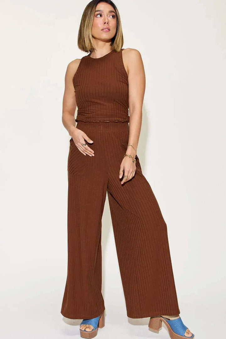 Damen lässiger Overall mit weitem Bein und praktischen Taschen Echo Archiv