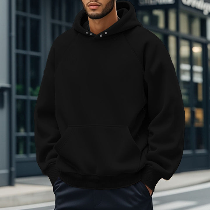 Herren Kapuzenpullover mit strukturiertem Design und großzügigem Schnitt Echoarchiv