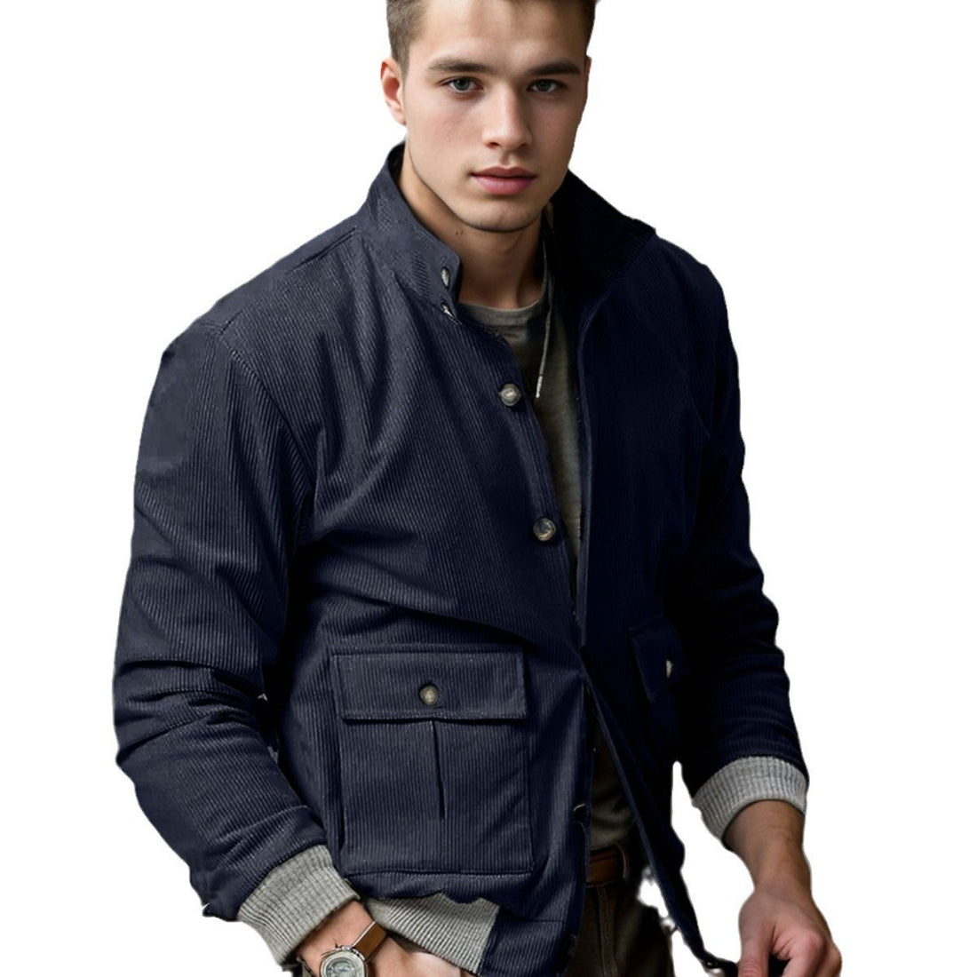 Herren bequeme Utility-Jacke mit praktischen Taschen – Taviero