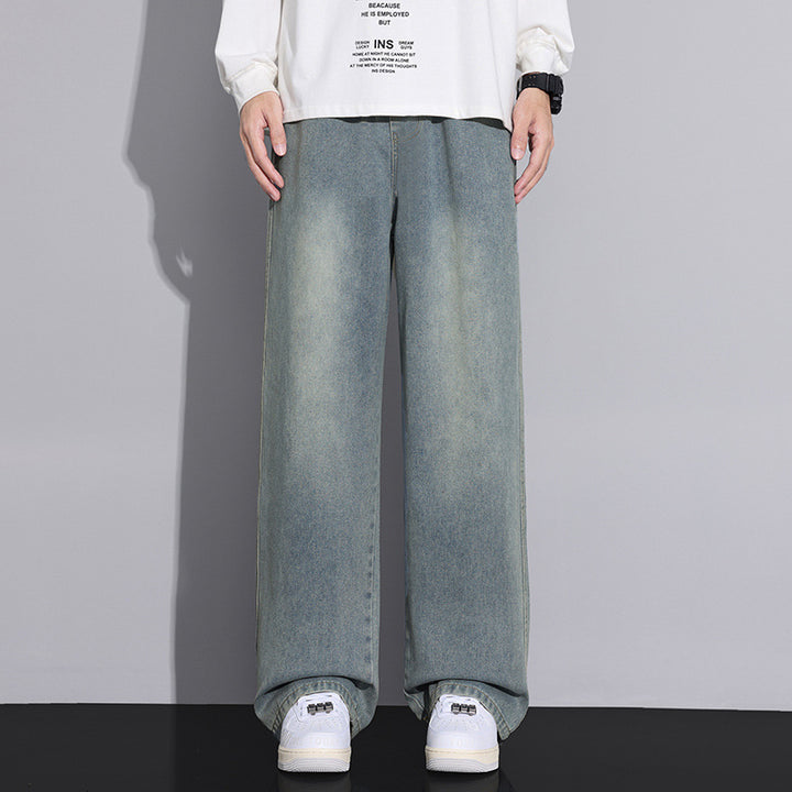 Herren weite Denim-Jeans im modernen Used-Look Echoarchiv