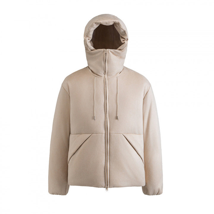 Unisex Wattierte Boxy‑Jacke mit hohem Stehkragen und Kapuze Echo Archiv
