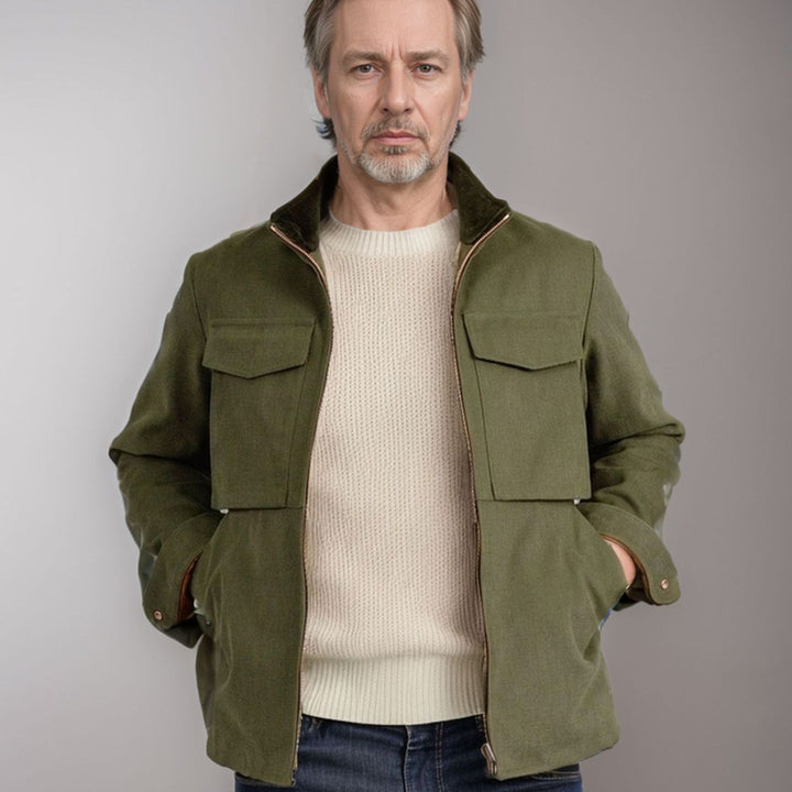Herren praktische Utility-Jacke mit großen aufgesetzten Taschen Echoarchiv