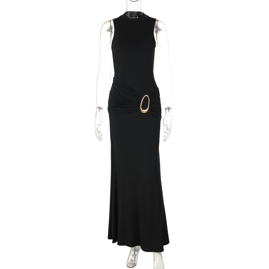 Damen Langermiges Maxikleid mit raffiniertem Raffungselement Echo Archiv