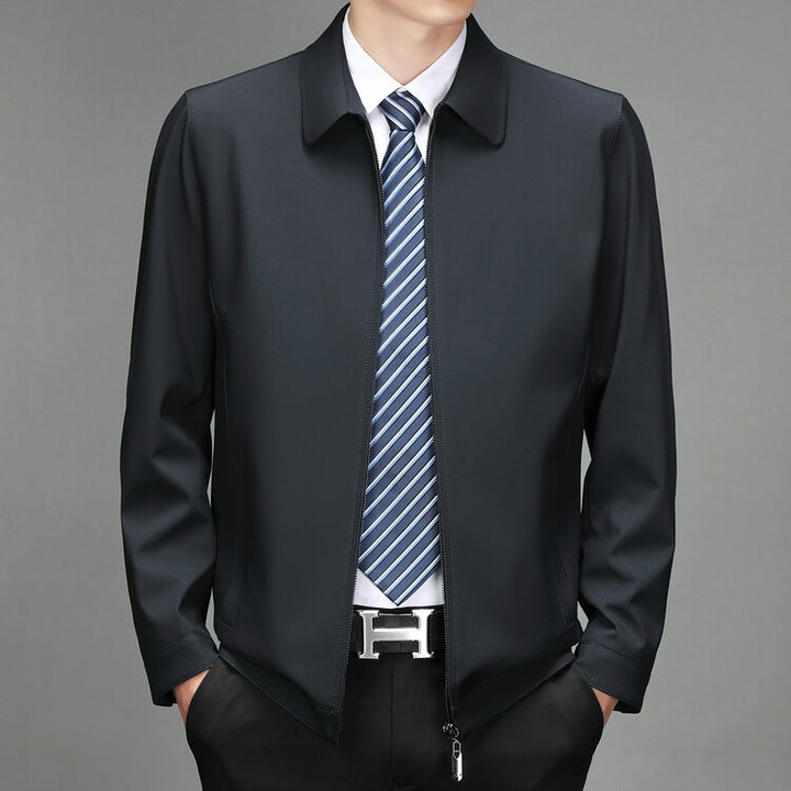 Herren elegante Übergangsjacke mit modernem Kragen Echoarchiv