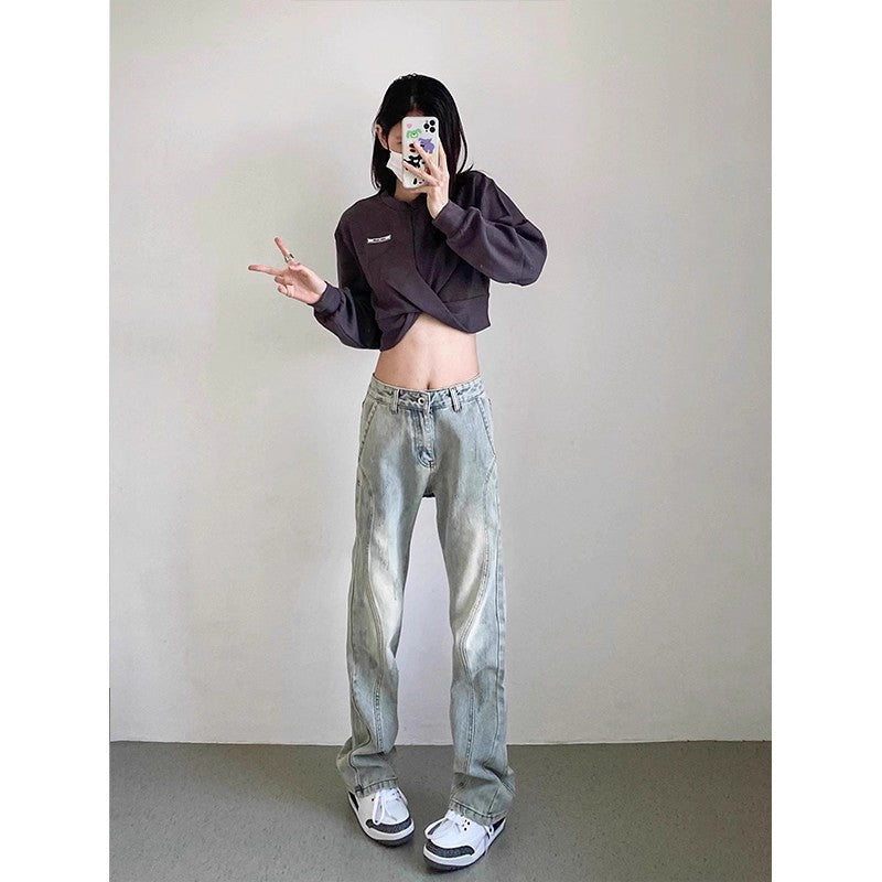 Herren weite Denim-Jeans mit modischem Used-Look Echoarchiv