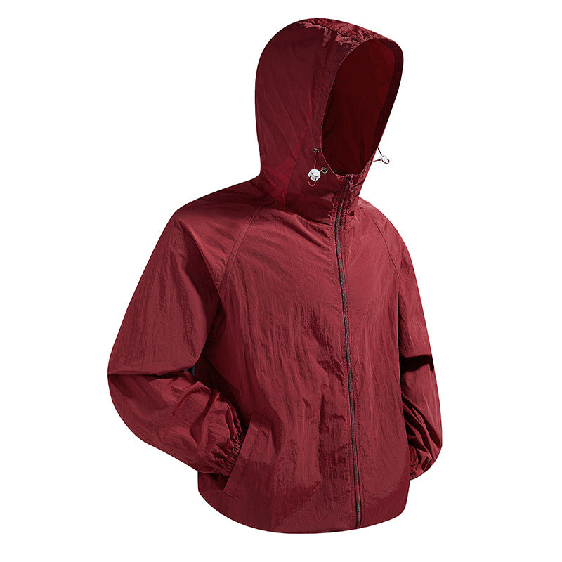 Unisex Leichte packbare Kapuzen‑Windjacke mit wasserabweisender Ripstop‑Hülle und verstellbarer Kapuze Echoarchiv