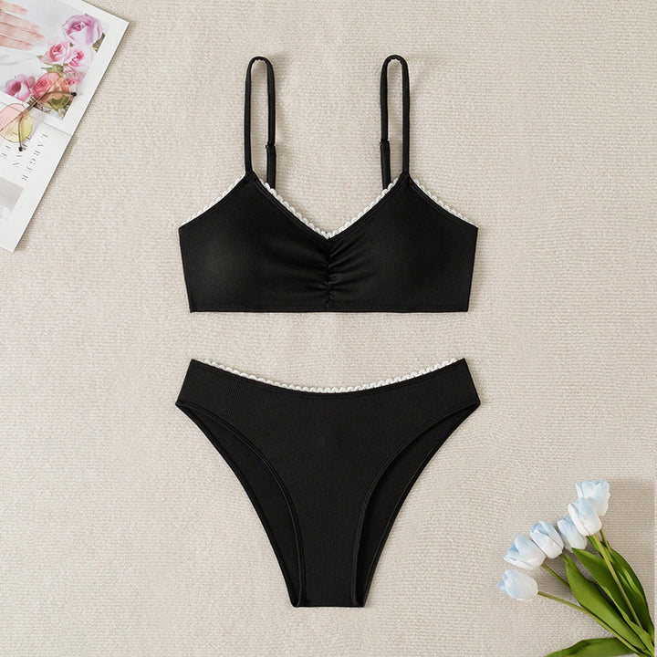 Damen Hochtaillierter Bikini mit raffiniertem Rüschendesign Echo Archiv