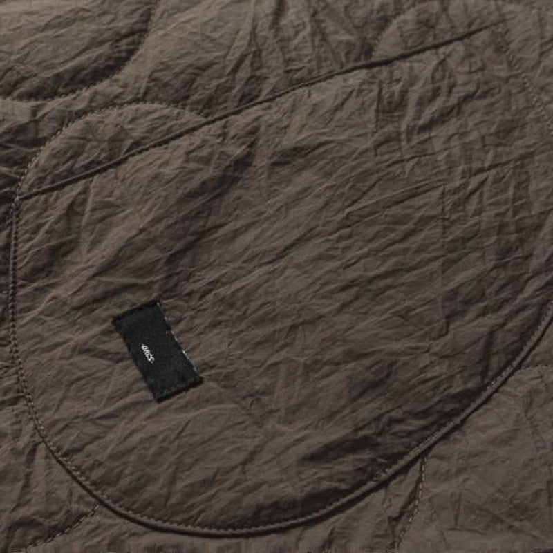 Unisex Wattierter Oversize-Anorak-Pullover mit halber Druckknopfleiste, Raglanärmeln und Tunnelzugsaum Echo Archiv