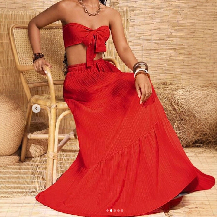 Damen Bandeau Zweiteiler mit weitem Rock Echo Archiv