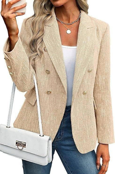 Damen Modische Doppelreihige Blazerjacke – Valéne