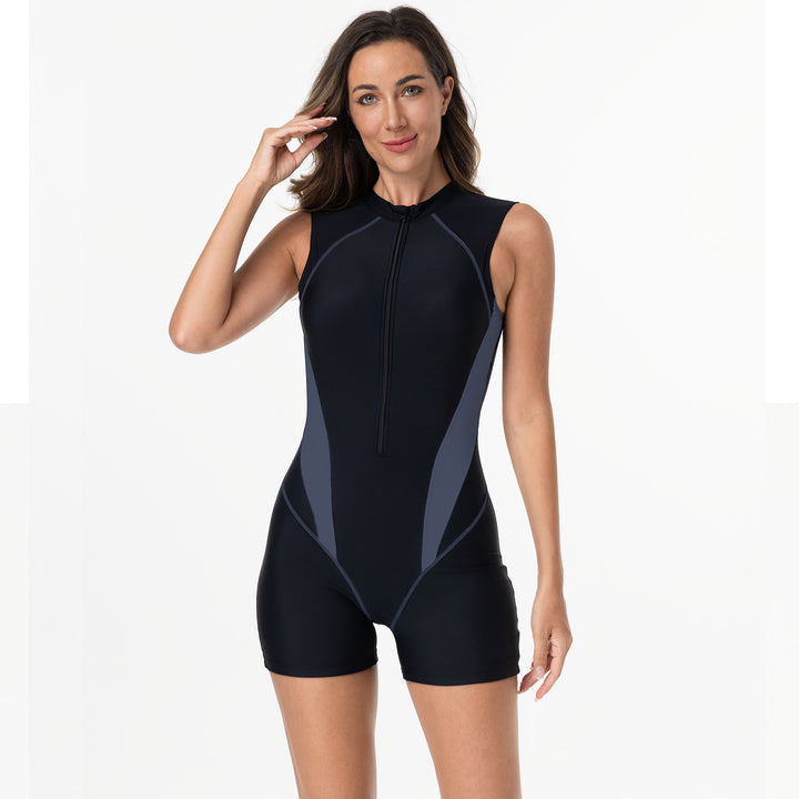 Damen funktionaler Kurzarm-Schwimmanzug Echo Archiv