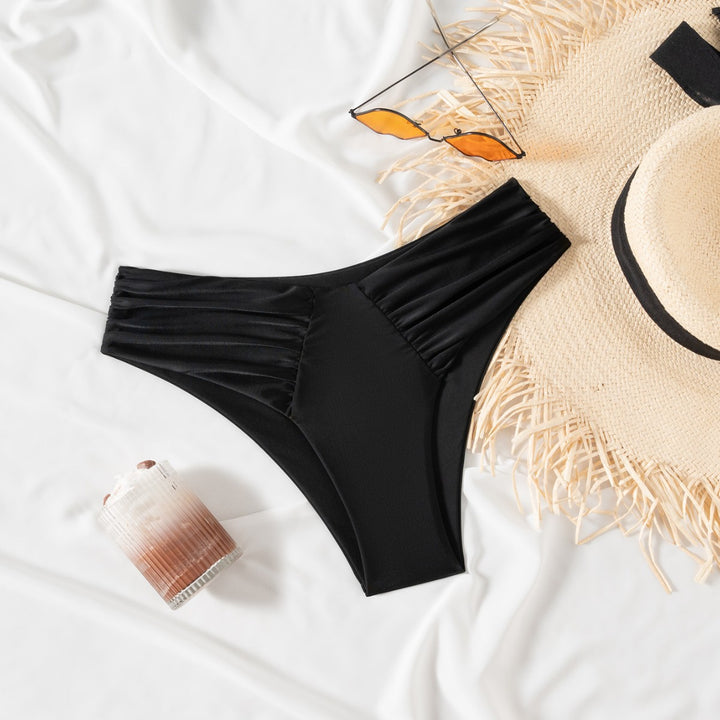Damen Hochtaillierte Bikinihose mit eleganten Raffungselementen Echo Archiv