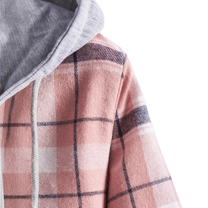 Herren Overshirt mit Kapuze im modernen Karo-Design Echoarchiv