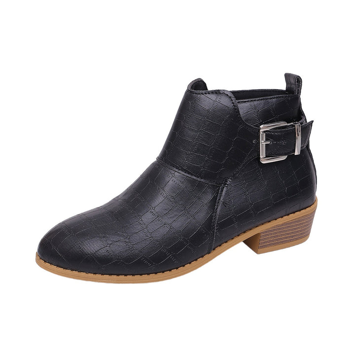 Damen Mode Stiefeletten mit Schnallen-Detail Echo Archiv