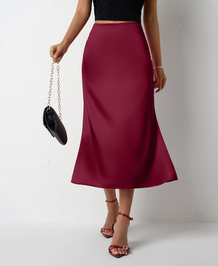 Damen eleganter Midirock aus schimmerndem Stoff mit figurschmeichelndem Schnitt Echo Archiv