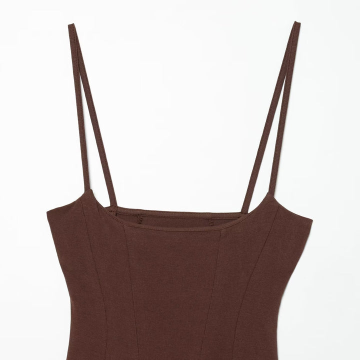 Damen luftiges Spaghettiträgerkleid mit schwingendem Rock Echo Archiv