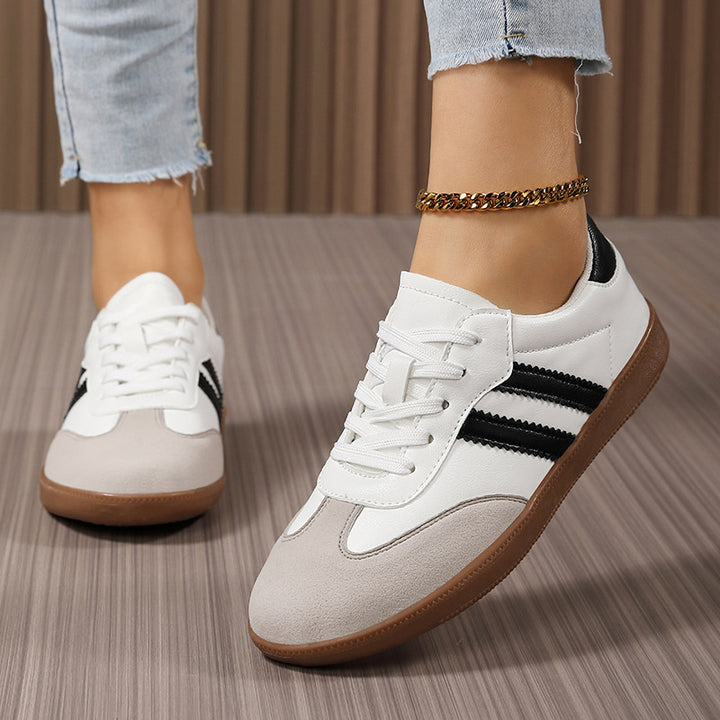 Damen nan Retro-Laufschuh mit Veloursleder-Details, Kontraststreifen und rutschfester Gummilaufsohle Echo Archiv