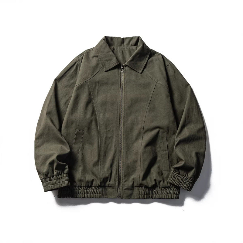 Herren Boxy-Fieldjacke im Utility-Look mit Stehkragen, durchgehendem Reißverschluss und elastischem Saum Echo Archiv