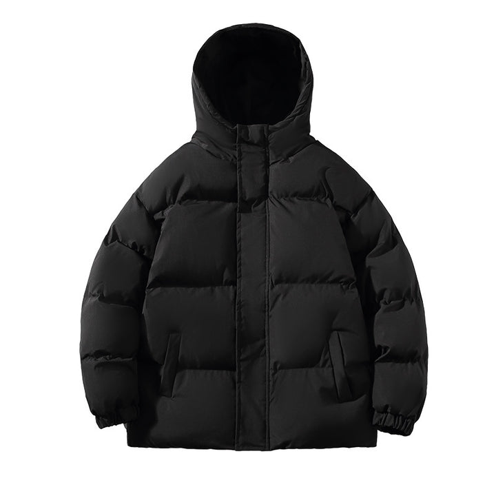 Herren gesteppte Winterjacke mit hohem Kragen und seitlichen Taschen Echoarchiv