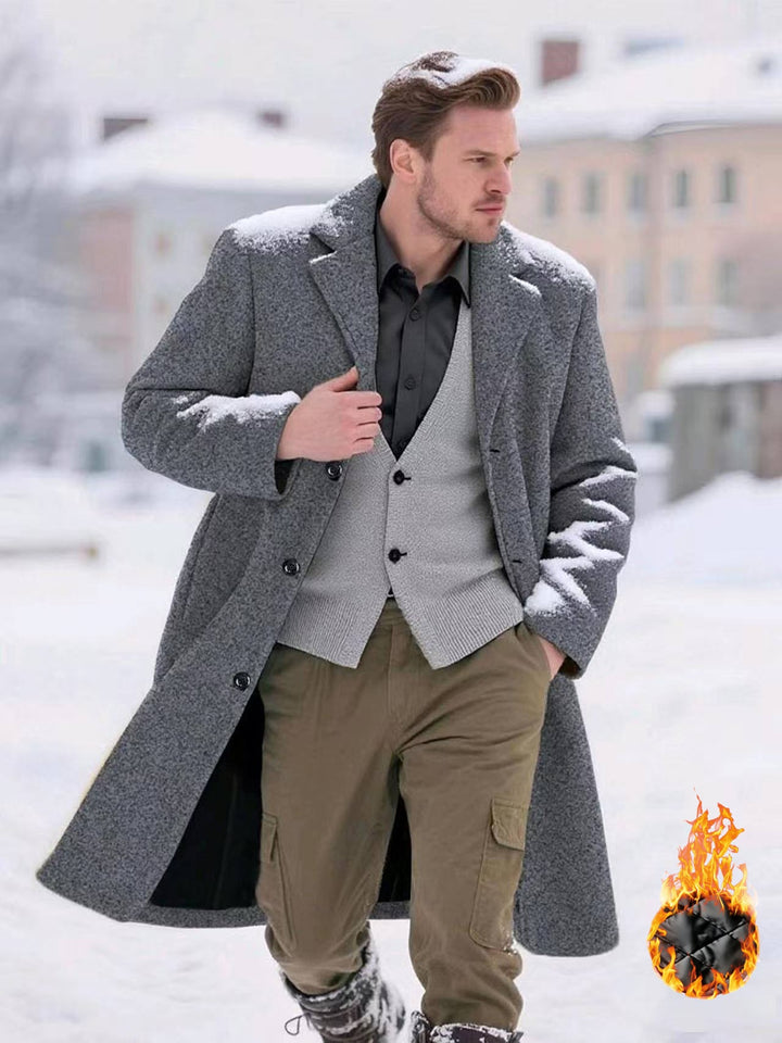 Herren klassischer Wollmantel Echoarchiv