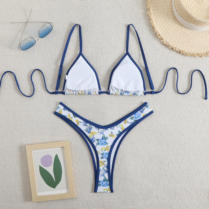 Damen Triangel-Bikini mit floralem Design und verstellbaren Trägern Echo Archiv