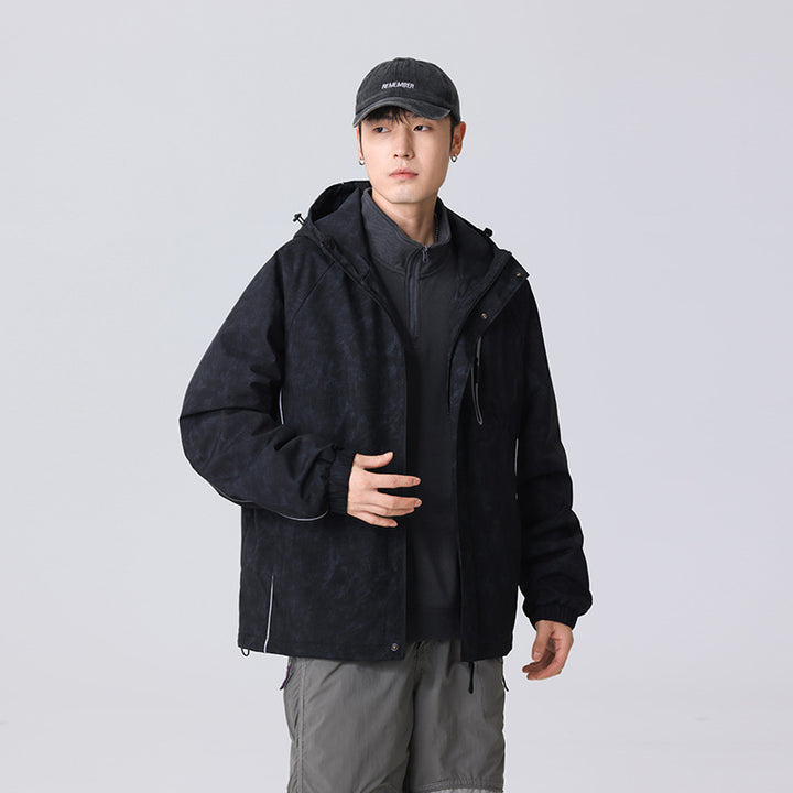 Herren Technische Regenjacke mit verschweißten Nähten und reflektierenden Details Echo Archiv