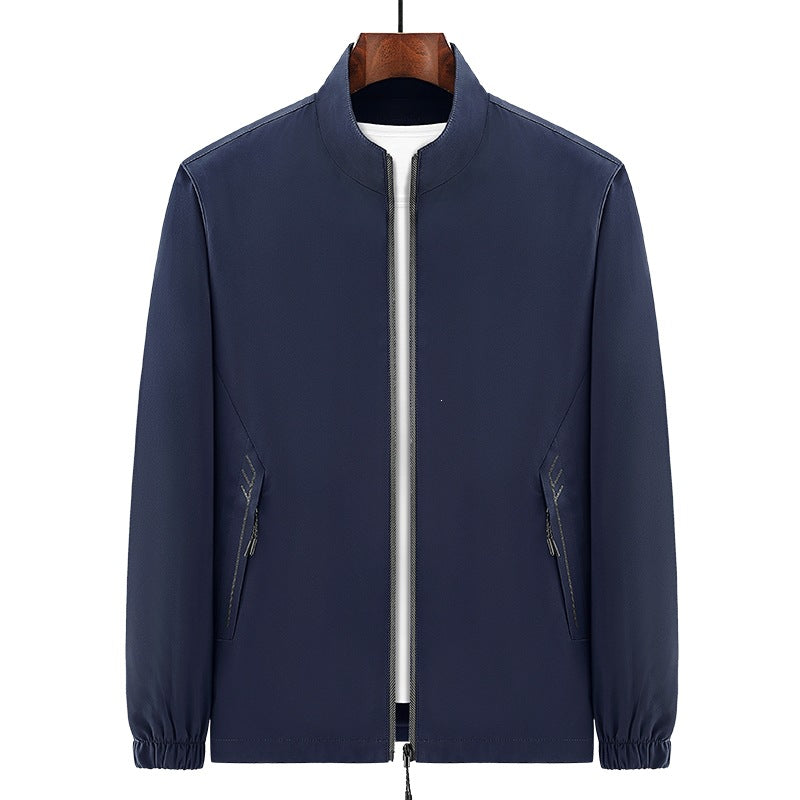 Herren Urbaner Micro‑Ripstop‑Übergangsblouson mit Stehkragen, verdecktem Reißverschluss & elastischen Manschetten Echoarchiv
