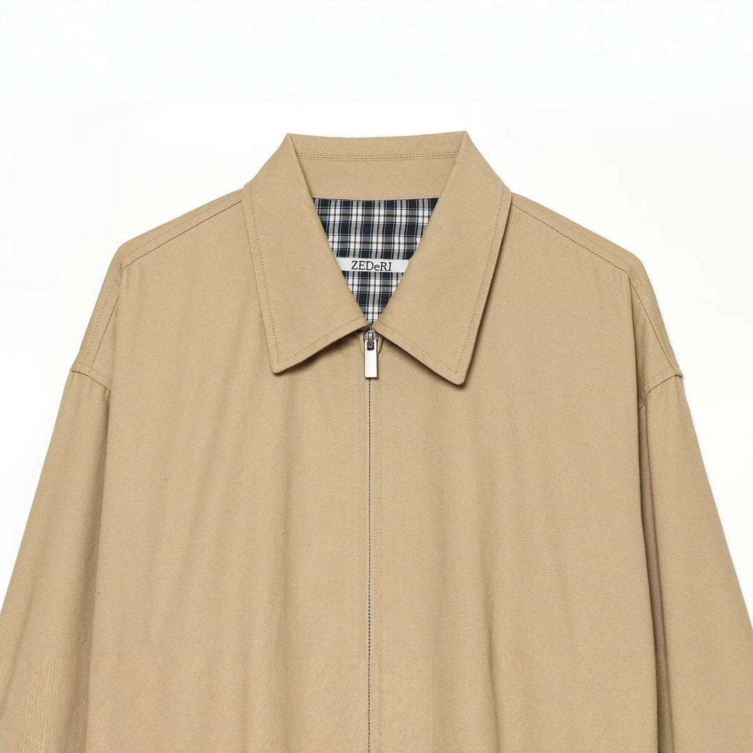 Damen Kurzblouson mit Reißverschluss, elastischem Saum und kariertem Innenfutter Echo Archiv