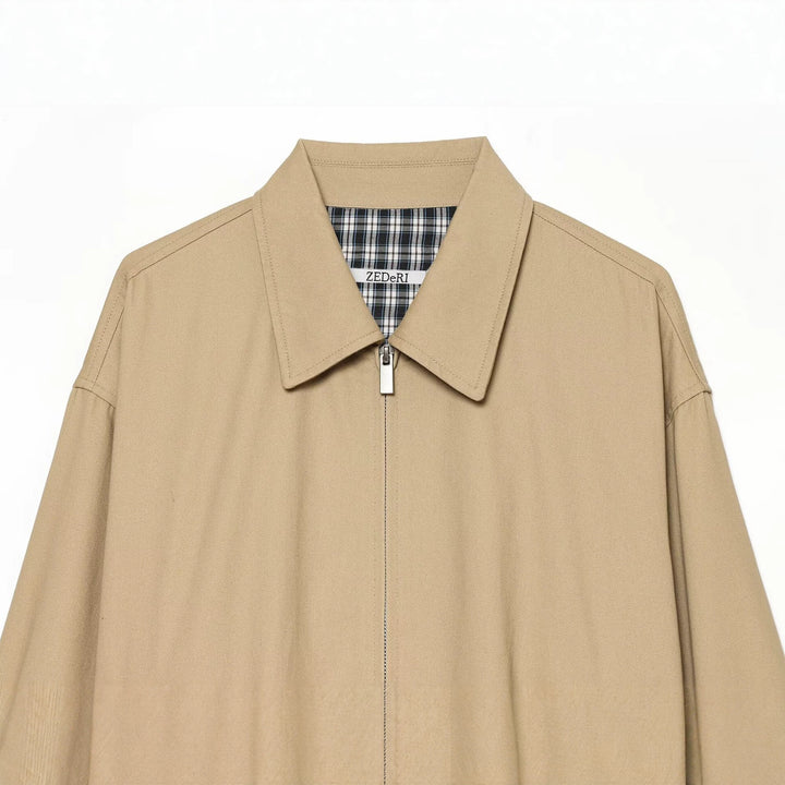 Damen Kurzblouson mit Reißverschluss, elastischem Saum und kariertem Innenfutter Echo Archiv