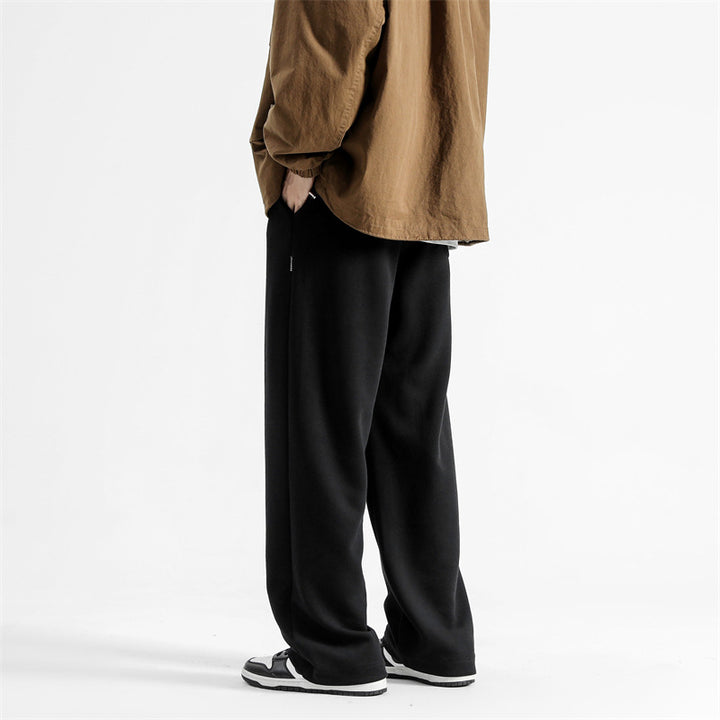 Herren Relaxed-Fit Lounge-Hose mit elastischem Bund, Kordelzug und weitem Bein Echo Archiv
