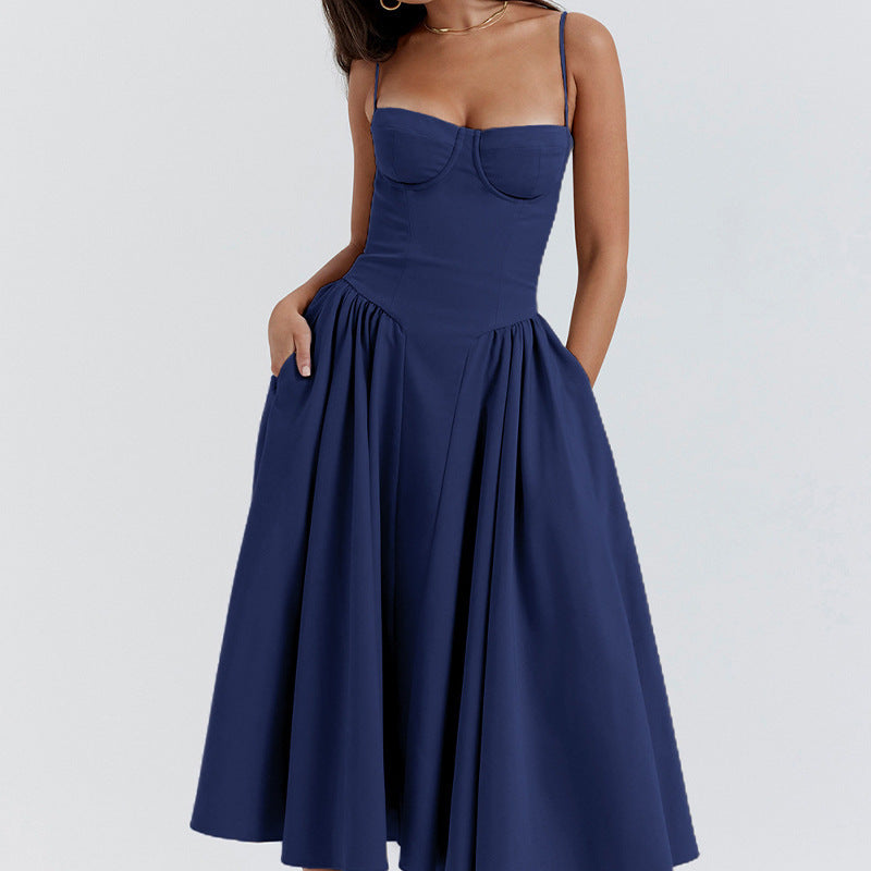 Elegantes, trägerloses Maxikleid für Damen mit fließendem Rock Echo Archiv