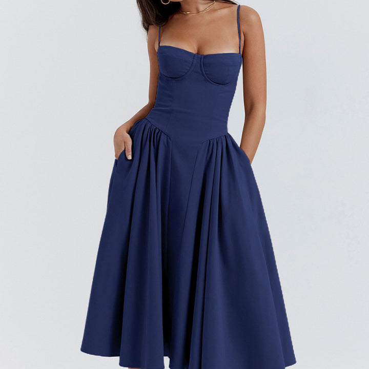 Elegantes, trägerloses Maxikleid für Damen mit fließendem Rock Echo Archiv