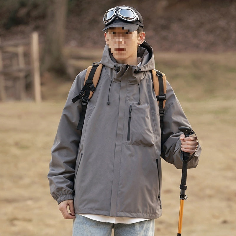Damen technische Oversize-Outdoorjacke mit Kapuze, wasserabweisender Hülle & Kordelzug Echoarchiv