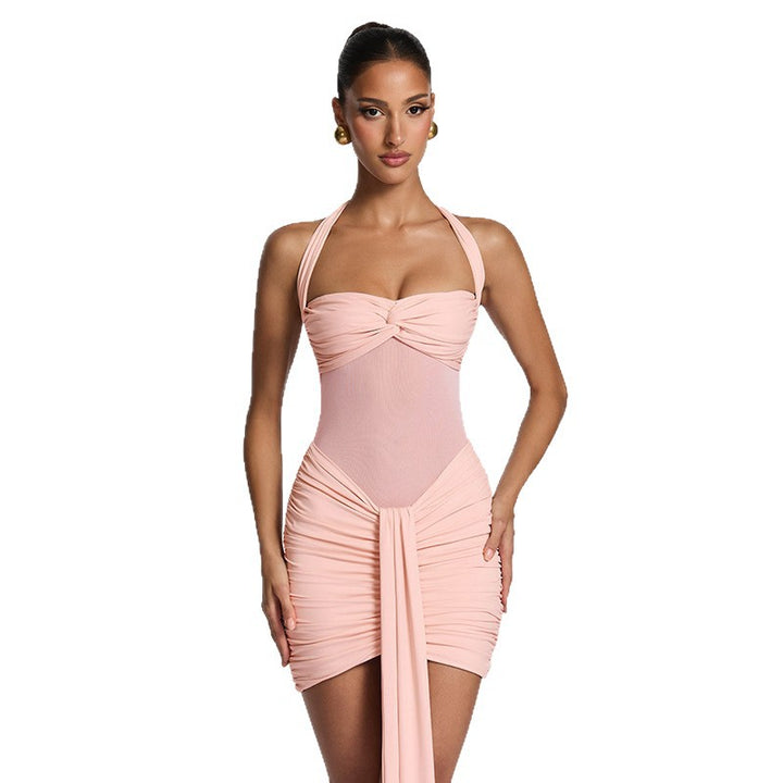 Damen Strandkleid mit raffiniertem Wickeldesign und charmanten Rüscheneffekt Echo Archiv