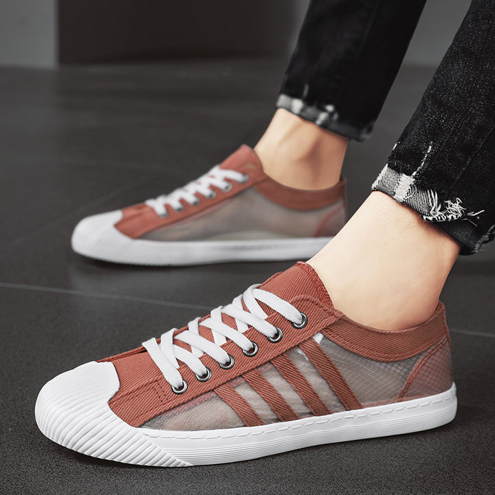 Herren atmungsaktive Low-Top Sneaker mit transparenten Mesh-Einsätzen – Norré
