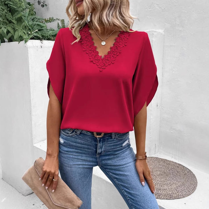 Damen elegante Bluse mit Spitzenapplikation Echo Archiv