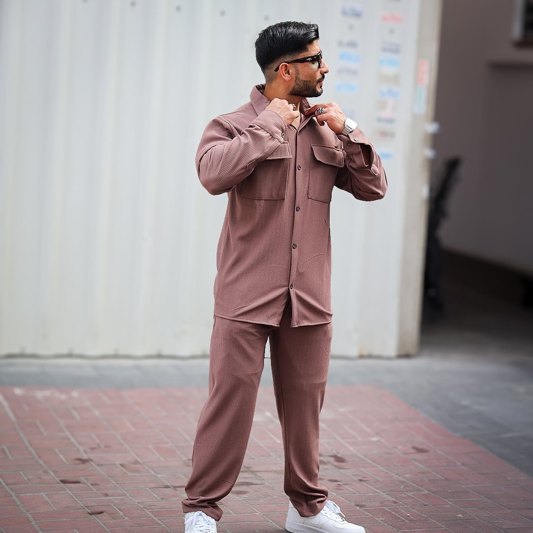 Herren utility Hemdbluse mit doppelten Brusttaschen Echoarchiv