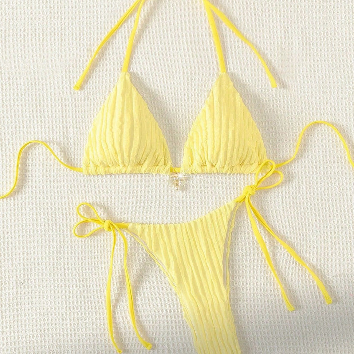 Damen Triangel-Bikini mit strukturierter Rippoptik Echo Archiv