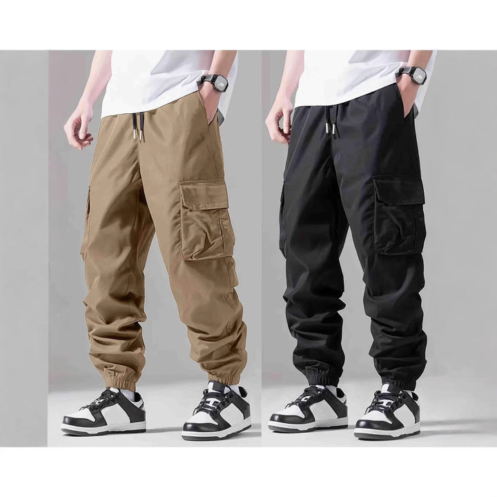 Herren Cargo-Hose mit elastischem Bund und multifunktionalen Taschen Echoarchiv